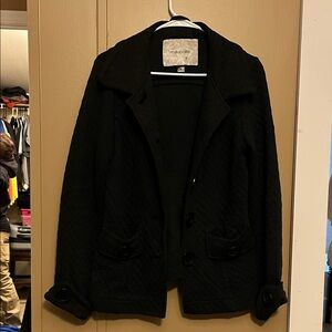 Maurices Black Quilted Coat